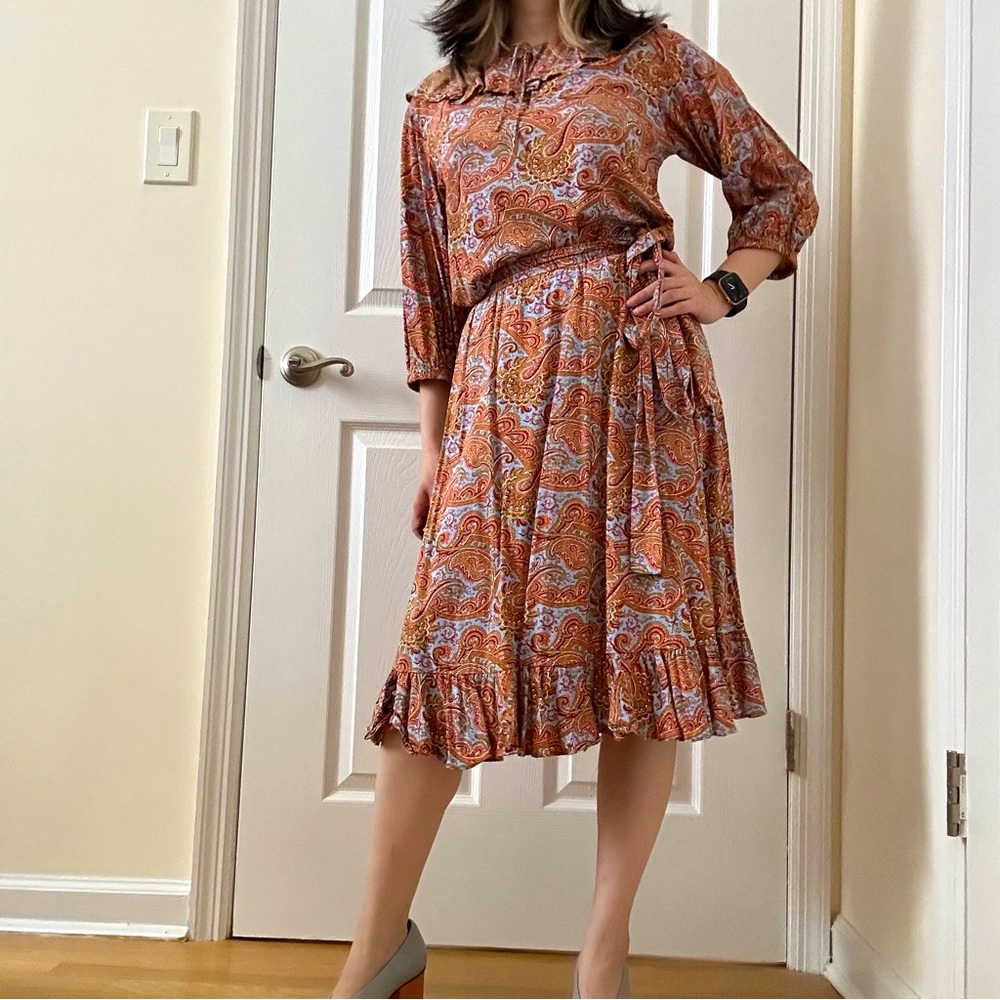 JW Anderson x Uniqlo paisley top & dress, selling as a set.